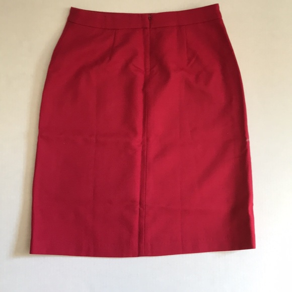 Lands end cranberry rose wool Aline skirt size 8 - Picture 5 of 10